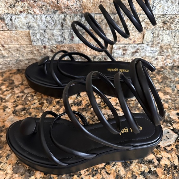 Cult Gaia Alba platform sandal black - Picture 4 of 10